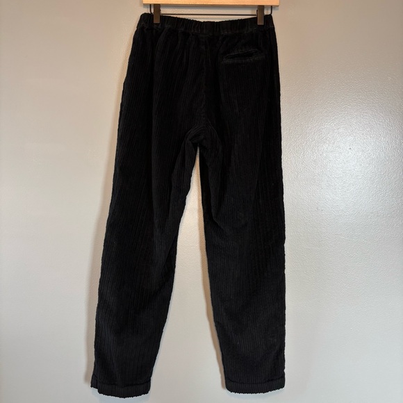 CP Shades Medium Corduroy Drawstring Pull On Straight Pants Black Textured Cords - Picture 3 of 5